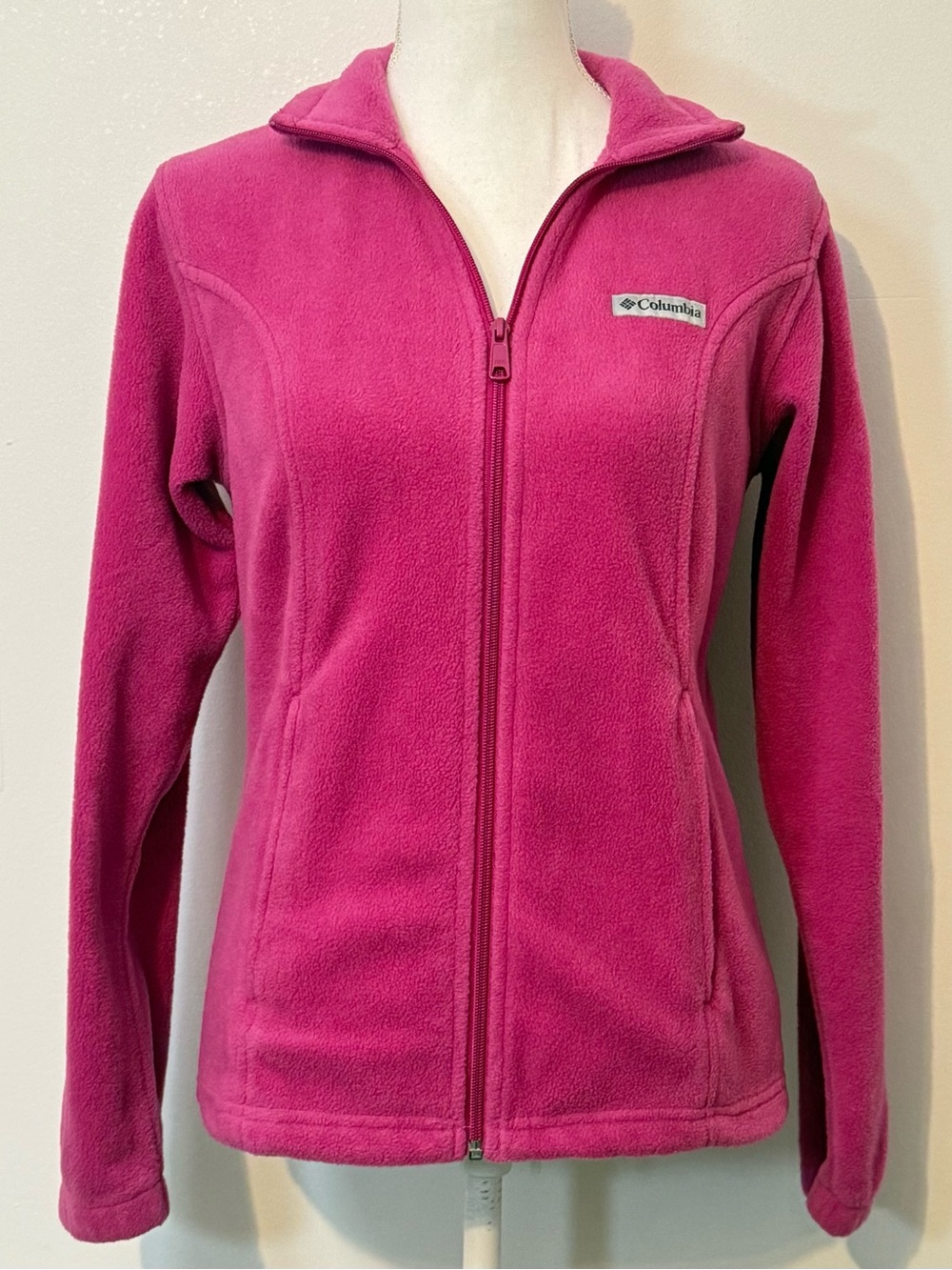 Columbia Women’s Pink Full Zip Fleece Jacket Size XS Outdoor Hiking